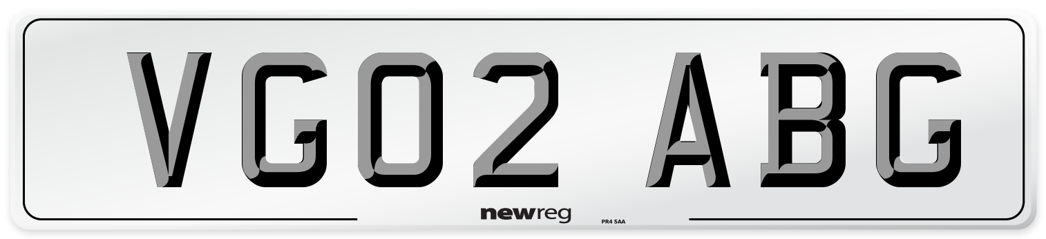 VG02 ABG Number Plate from New Reg